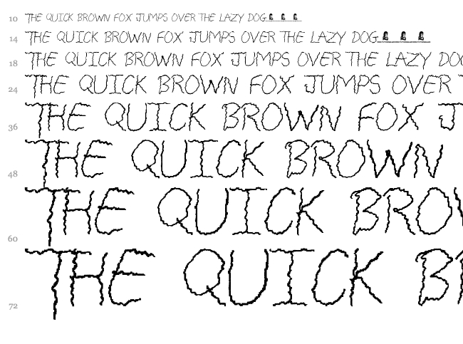 Freaky Friday font waterfall